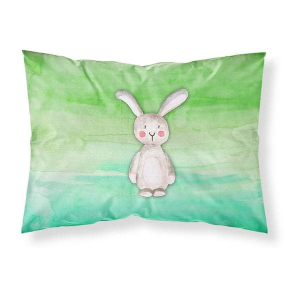 Bunny Rabbit Watercolor Fabric Standard Pillowcase