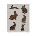 thumbnail image 1 of Bunny Rabbits Stencil Template Reusable 8.5 x 11 for Painting on Walls, Wood, Etc. By Stencilville, 1 of 2