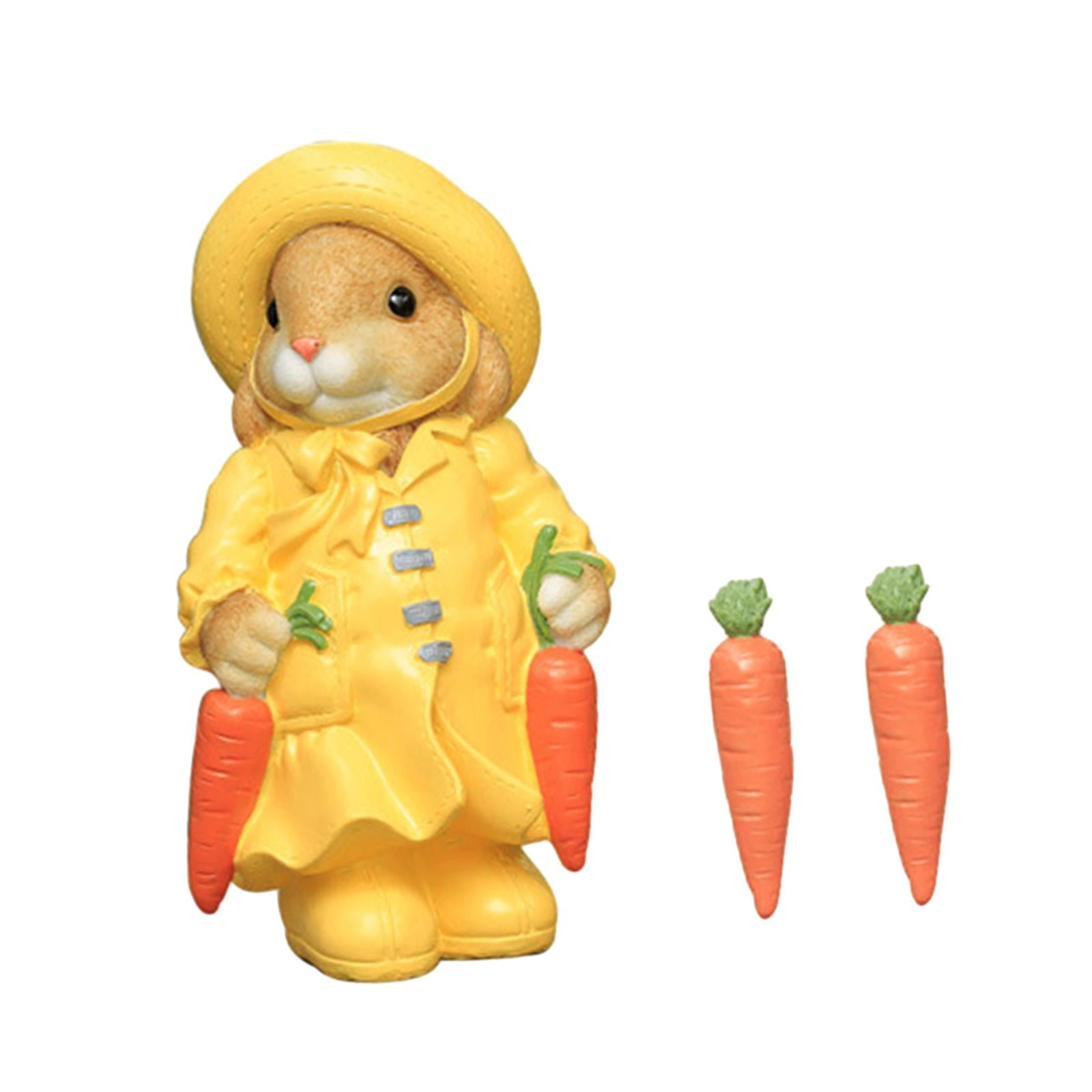 Bunny Resin Sculpture Rabbit Garden Statue Figurine Desktop Animal