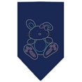 thumbnail image 1 of Bunny Rhinestone Bandana Navy Blue Small, 1 of 1