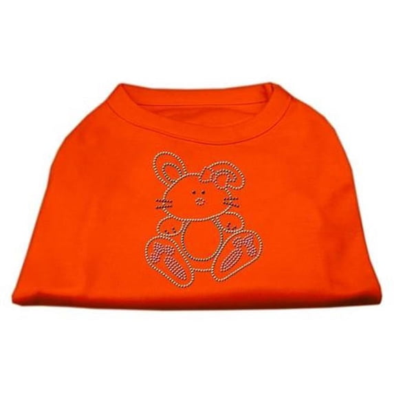 Bunny Rhinestone Dog Shirt Orange Sm - 10