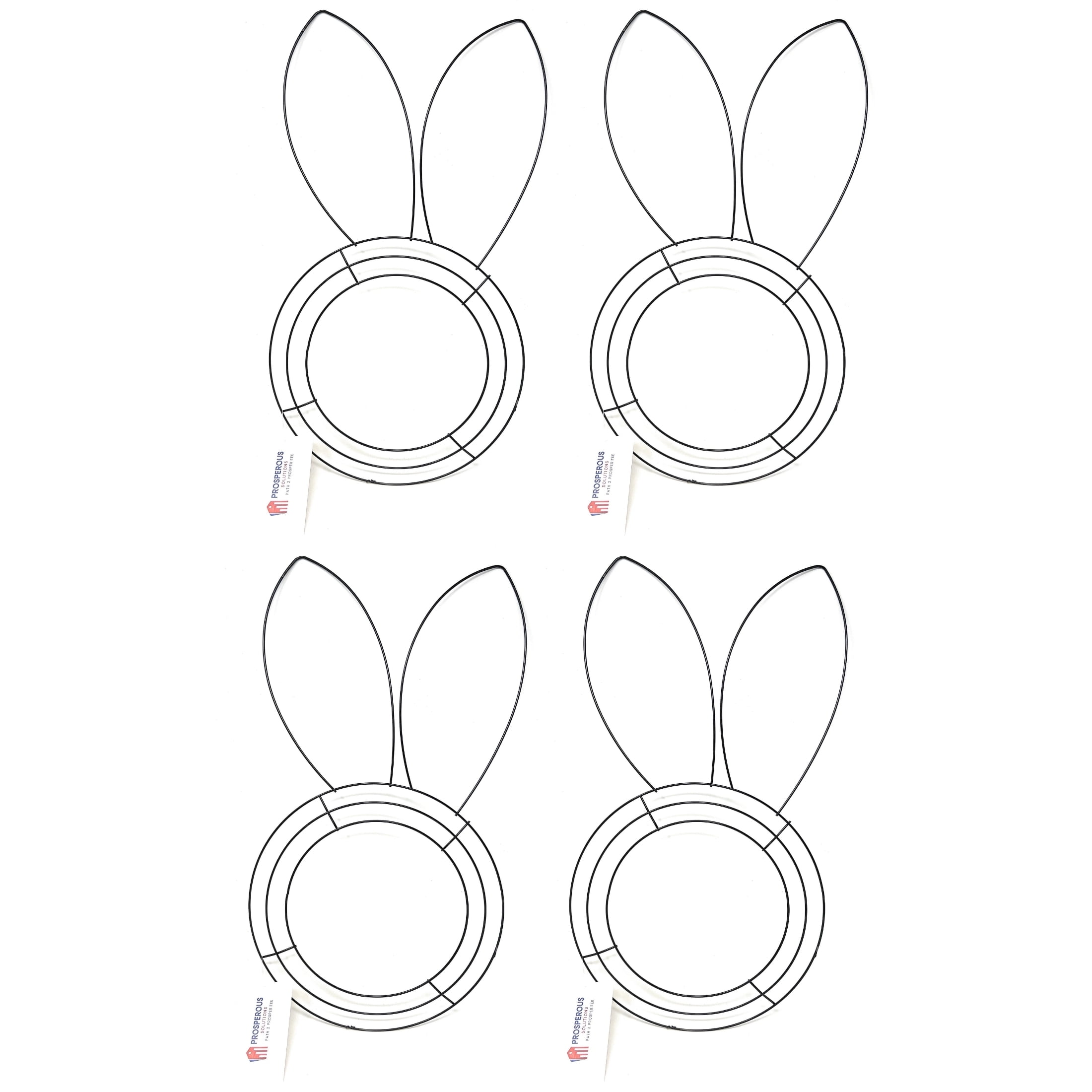Bunny Shaped Metal Wreath Forms DIY Craft Easter Spring Birthday Floral ...