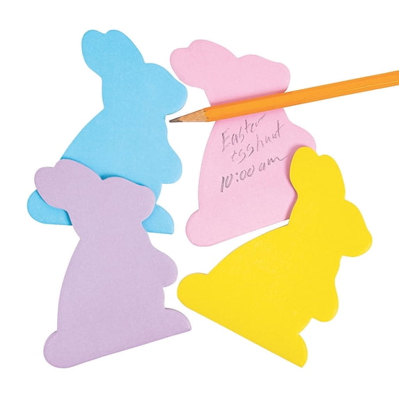 Bunny Shaped Sticky Notepad - Stationery - 12 Pieces