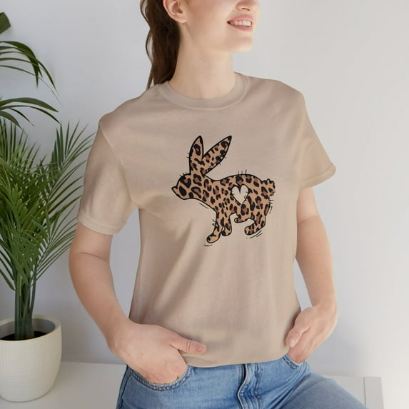 Bunny Short Sleeve T-shirt, Rabbit Women T-shirts, Easter T-shirts
