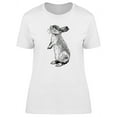 thumbnail image 1 of Bunny Sketch Design T-Shirt Women -Image by Shutterstock, Female x-Large, 1 of 2