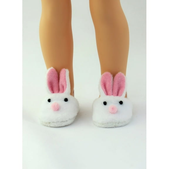Bunny Slippers| Compatible with 14" Wellie Wisher Dolls | 14 Inch Doll Accessories