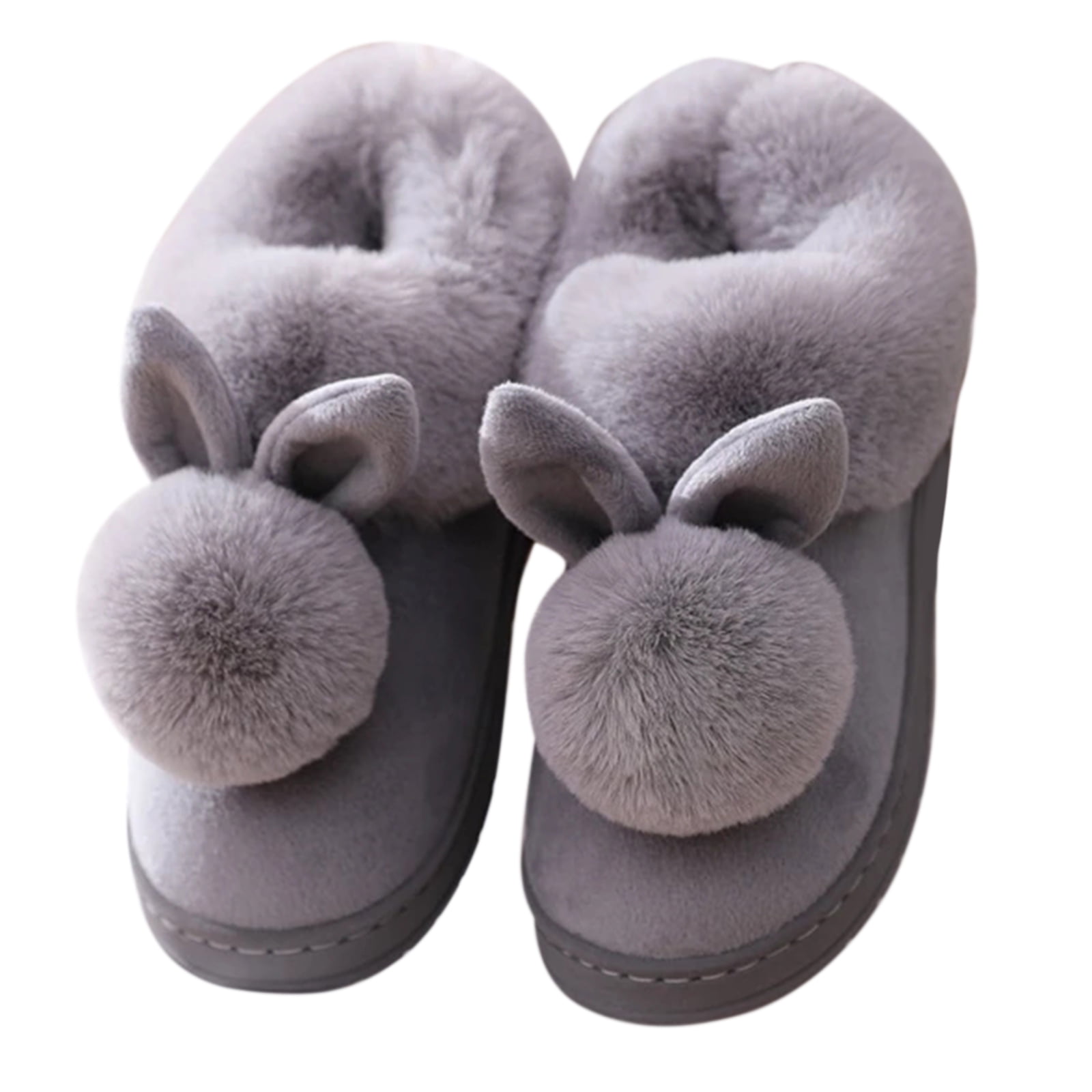 Bunny Slippers Fluffy Pantoufles Slippers Cartoon Cute Rabbit Household Warm Fluffy Plush Slippers for Women New