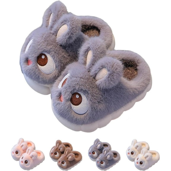 Bunny Slippers Toddler, Baby Bunny Slippers, Cute Cartoon Indoor Cotton Soft Non-Slip for Kids Girls Boys