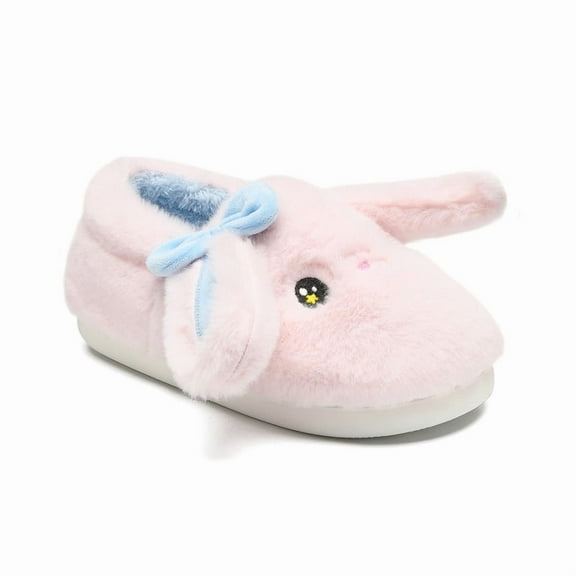 Bunny Slippers for Women and Men, Cute Bow Fuzzy Fluffy Comfy Plush Cartoon Woman Preppy Funny Furry Rabbit Pillow Cloud Home Bedroom House Slipper for Womens Indoor and Outdoor