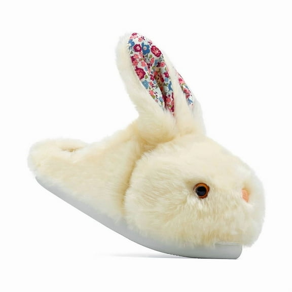 Bunny Slippers for Women and Men, Cute Animal Plush Rabbit Fuzzy Slippers, Soft Fluffy Winter Warm House Slipper Indoor Outdoor Shoes