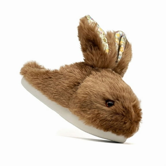 Bunny Slippers for Women and Men, Cute Animal Plush Rabbit Fuzzy Slippers, Soft Fluffy Winter Warm House Slipper Indoor Outdoor Shoes
