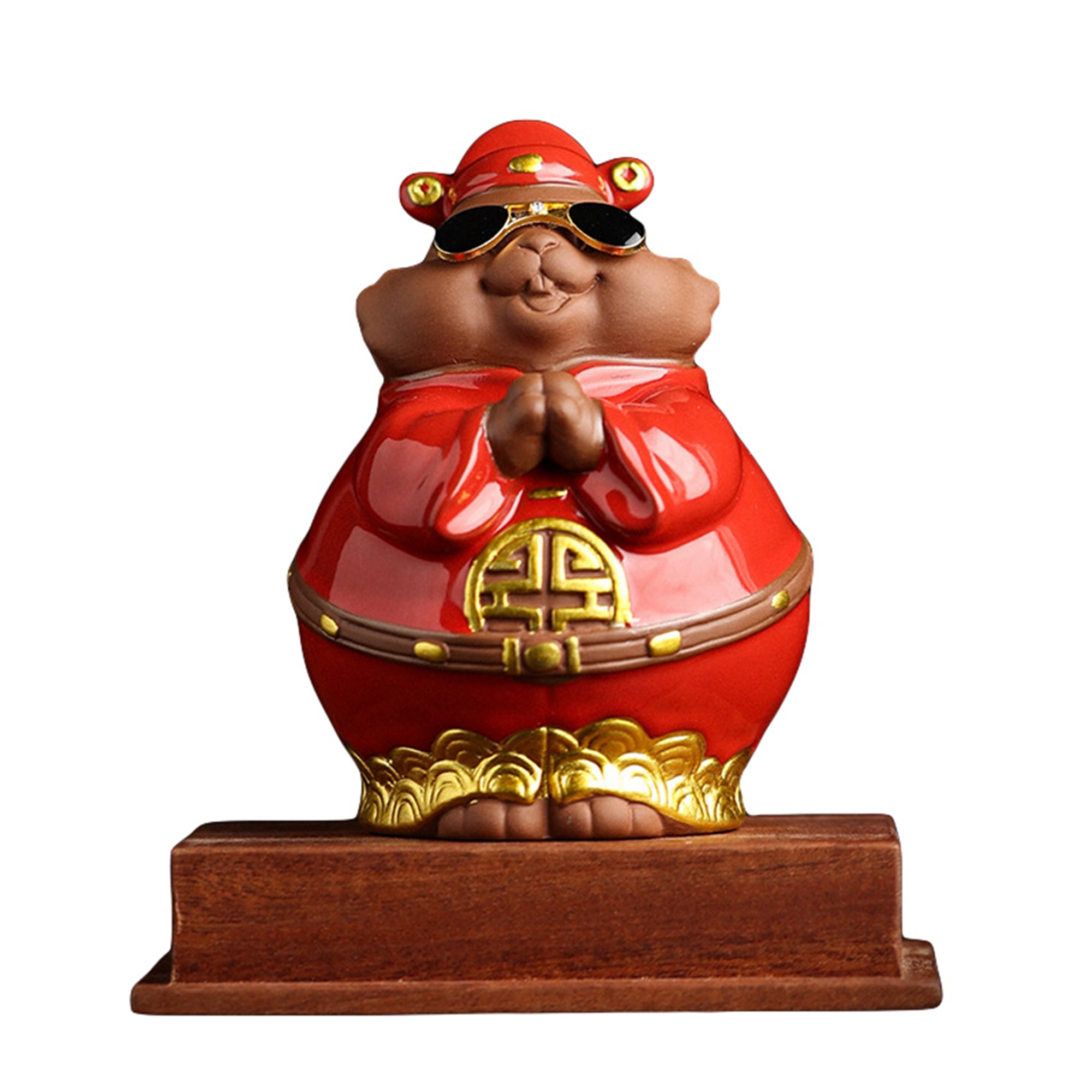 Bunny Statue, Zodiac Year Rabbit Figurine 2023 Chinese New Year