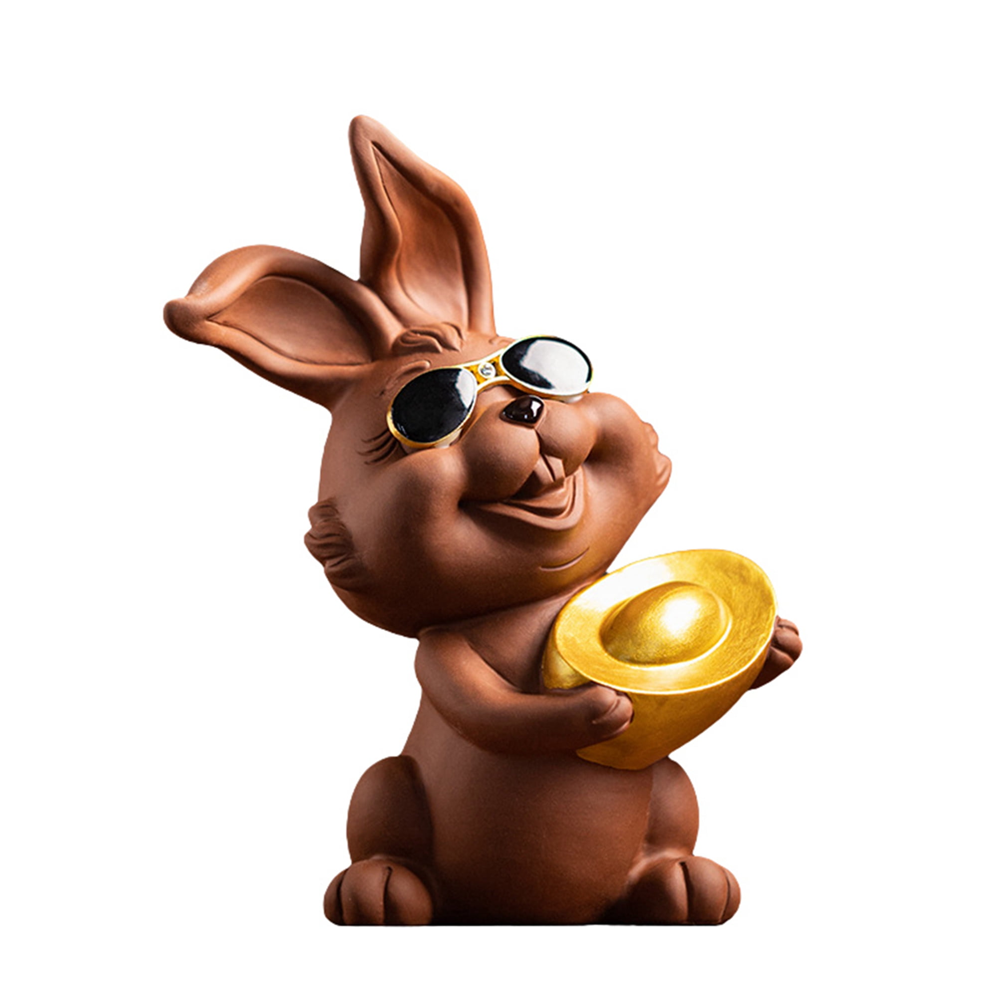 Bunny Statue, Zodiac Year Rabbit Figurine 2023 Chinese New Year