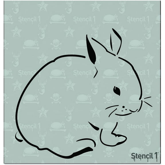 Bunny Stencil Art Craft - 5.75" x 6"