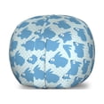 thumbnail image 1 of Bunny Storage Toy Bag Chair, Pattern with Funny Rabbits on Polka Dot Background Boys, Stuffed Animal Organizer Washable Bag, Large Size, Blue Pale Blue Cream, by Ambesonne, 1 of 3