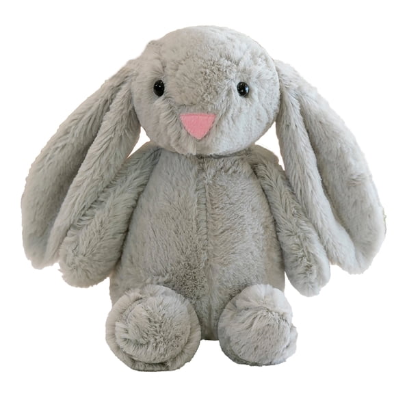 Bunny Stuffed Animal, 11.02Inches Bunny Plush, Super Fluffy Stuffed Rabbit with Long Ears, Cute Bunny Plushie Toy (Gray)