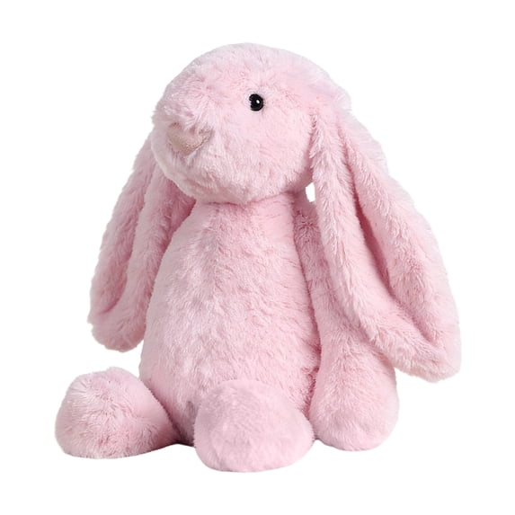 Bunny Stuffed Animal, 11.81in Cute Rabbit Plush, Easter Party Gift Soft Bunny Plush Long Ear Stuffed Animal (Pink)