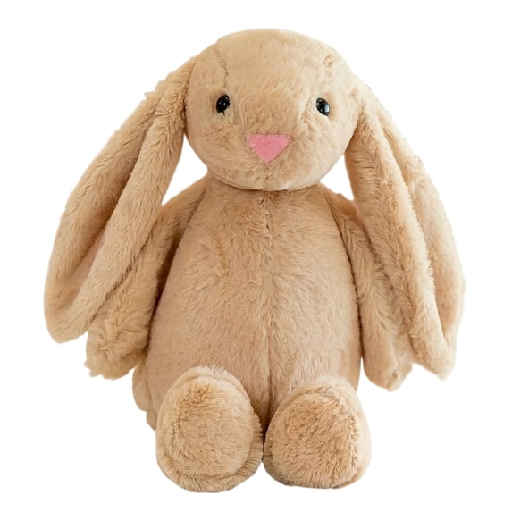 Bunny Stuffed Animal, 17.71in Cute Rabbit Plush, Easter Decor Gift Soft Bunny Plush Long Ear Stuffed Animal (Brown)