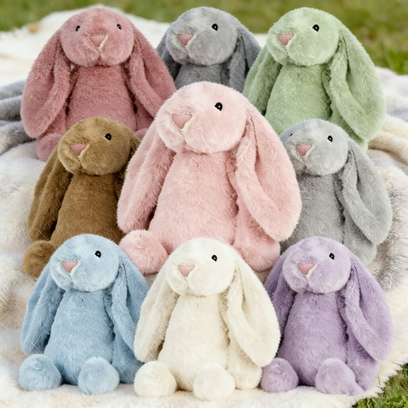 Bunny Stuffed Animal, 7.87in Soft Rabbit Plush, Home Decor Gift Cute Bunny Plush Long Ear Stuffed Animal (Green)