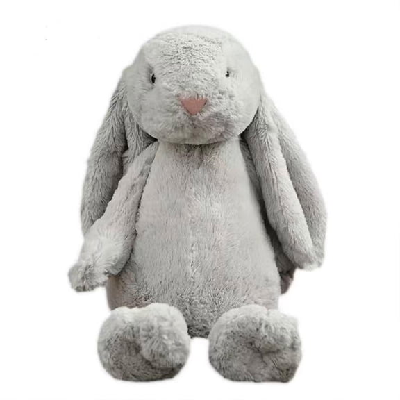 Bunny Stuffed Animal, 9.84in Cute Rabbit Plush, Home Decor Gift Soft Bunny Plush Long Ear Stuffed Animal (Gray)