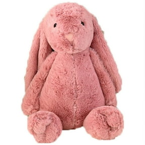 Bunny Stuffed Animal, 9.84in Cute Rabbit Plush, Home Decor Gift Soft Bunny Plush Long Ear Stuffed Animal (Red)