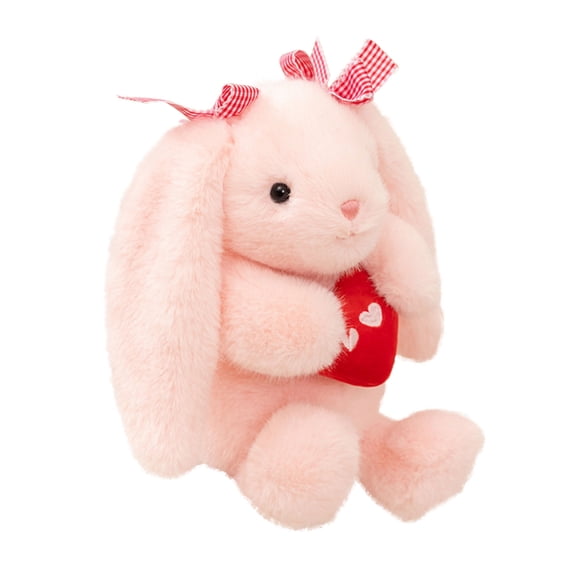 Bunny Stuffed Animal with LoveHeart, 13.7In Soft Rabbit Plushie, Lovely Stuffed Rabbit Plush Toy, Great Birthday Christmas Valentine's Day Gifts for Kids, Girls, Boys, Cozy Hugging Pillow