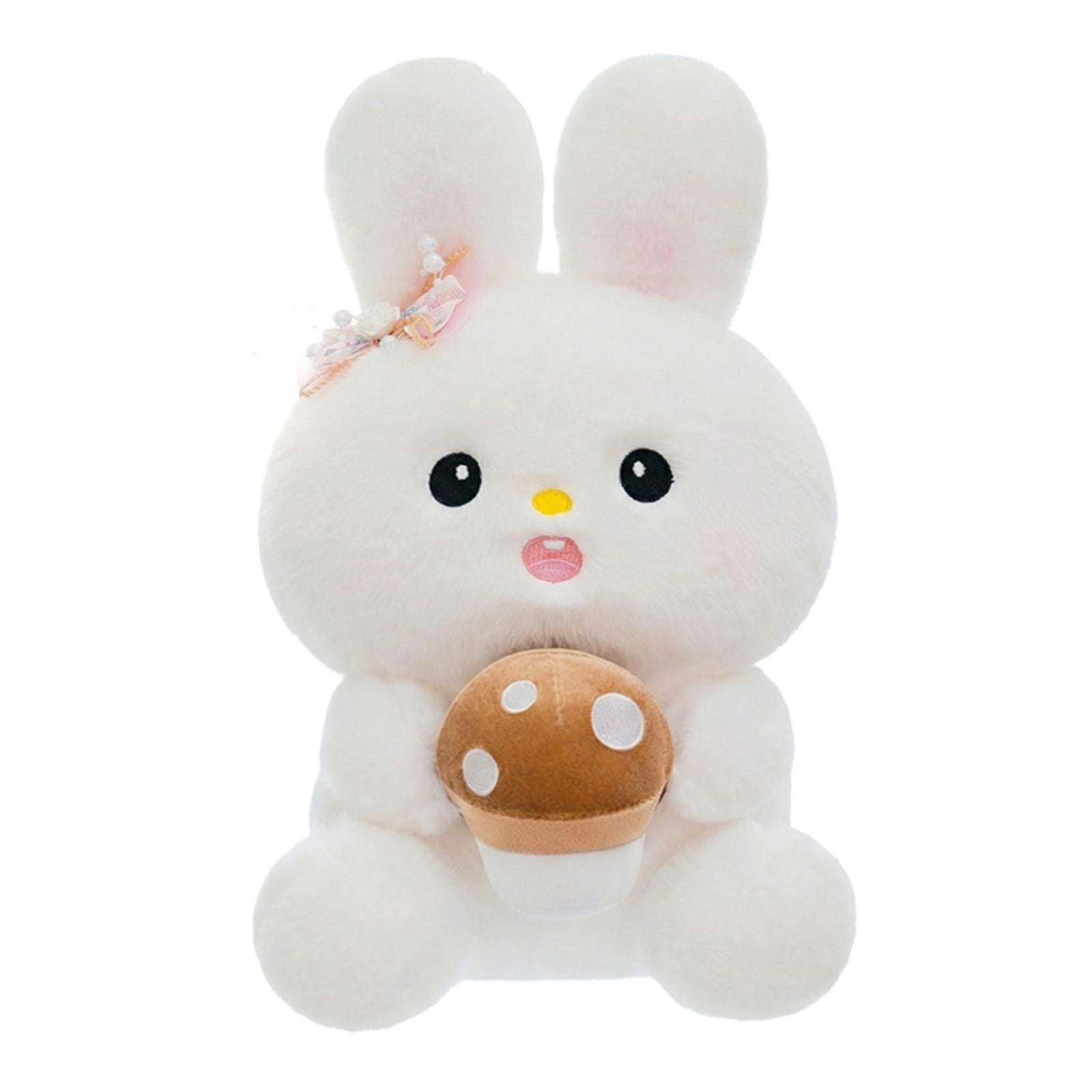 Bunny Stuffed Animal with Mushroom, 7.8 Inch Cute Rabbit Plush Toy ...