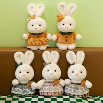 Bunny Stuffed Animal Plush Toy – Soft Cuddly Rabbit Huggable with White Ears, Easter Basket Gift for Girls, Boys, Newborn, Toddler and Babies(A)