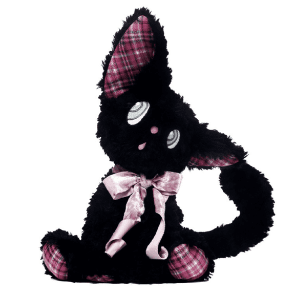 Bunny Stuffed Animal Toys,Easter Plush Bunny Rabbit Sleeping Doll Plush Toys Soft Cotton Filling,Girls First Friend Gifts for Birthday,Black