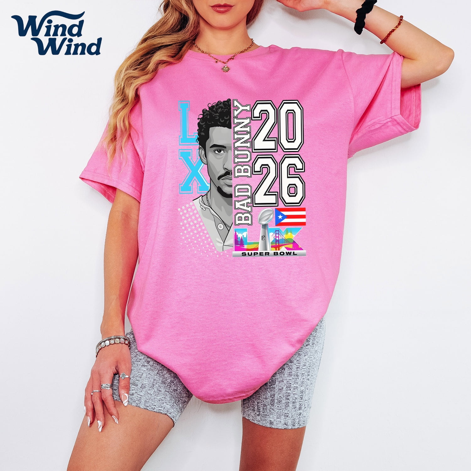 Bunny Super Bowl 2026 Shirt, Puerto Rican Football Tee, Halftime Show ...