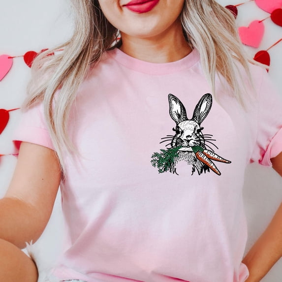 Bunny TShirt Easter Rabbit Shirt Easter Shirt Rabbit Shirt Easter Gift ...
