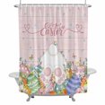 thumbnail image 1 of Bunny Tail Happy Easter Shower Curtain Set with Hooks, Color Eggs Spring Flowers Waterproof Fabric Bathroom Curtains Decor Home Accessories,66 X 72 Inch Long, 1 of 9