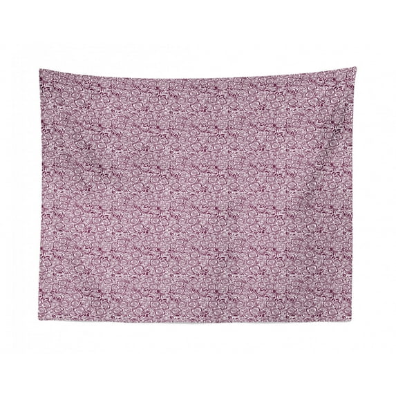 Bunny Tapestry, Rabbits Pattern Standing Out a in Greyscale Art, Fabric Wall Hanging Decor for Bedroom Living Room Dorm, 2 Sizes, Pale Grey Charcoal Grey, by Ambesonne