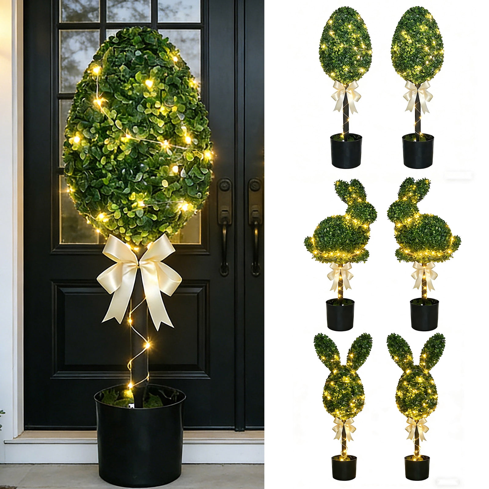 Topiary Trees With Lights