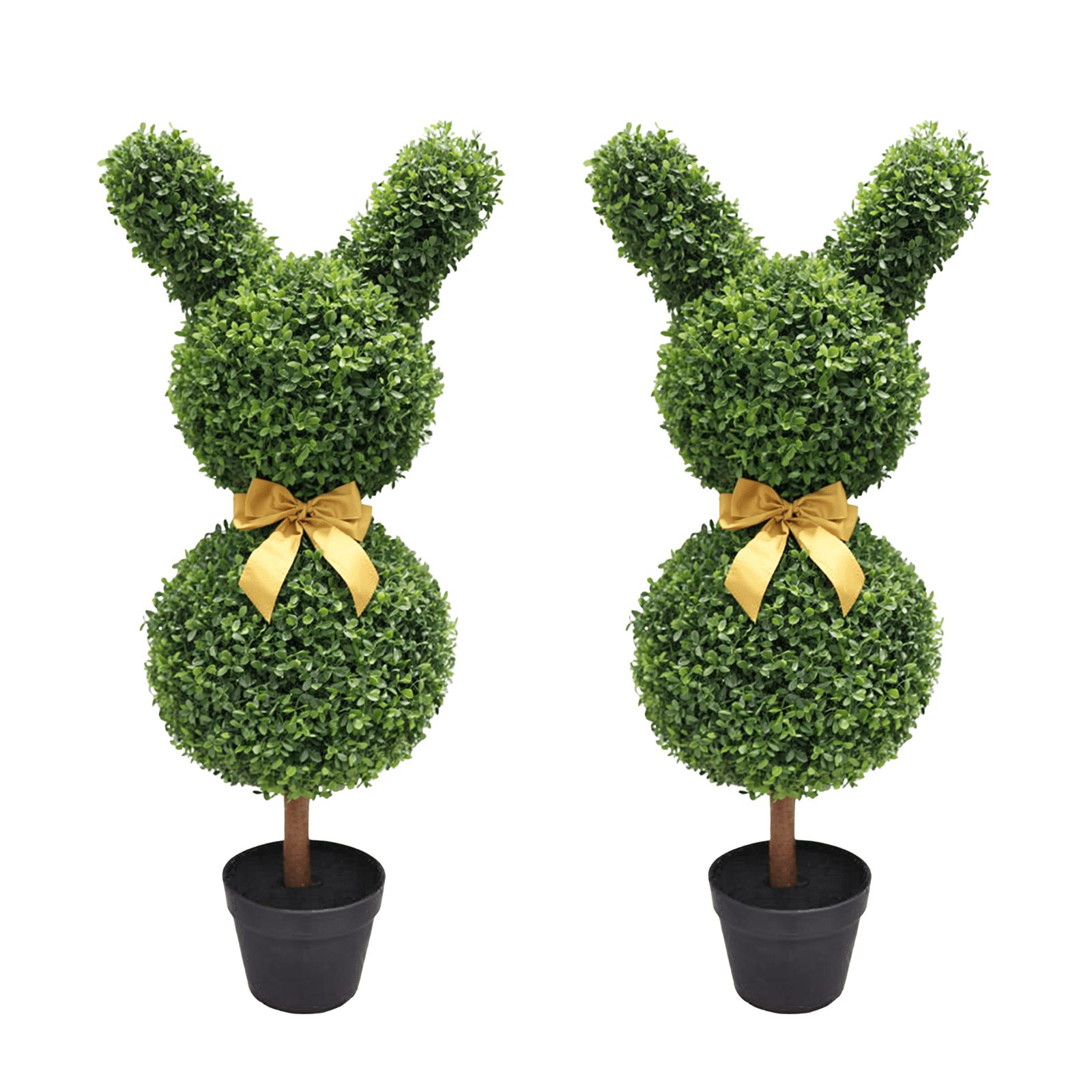 Bunny Topiary Outdoor, Artificial Bunny-Shaped Topiary Tree Pot Fake ...