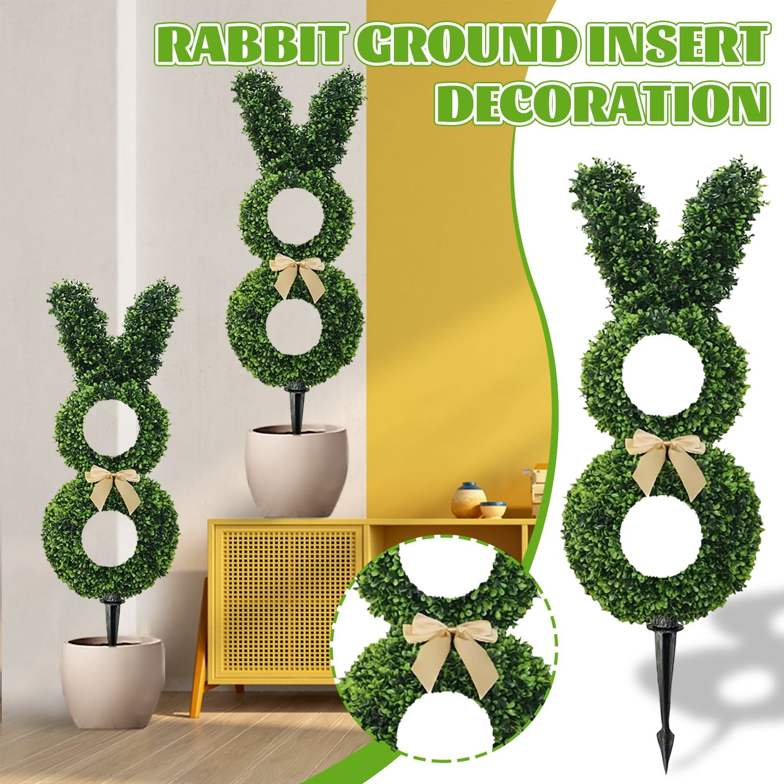 Bunny Topiary Outdoor, Easter Bunny Topiary Trees, Artificial Bunny ...
