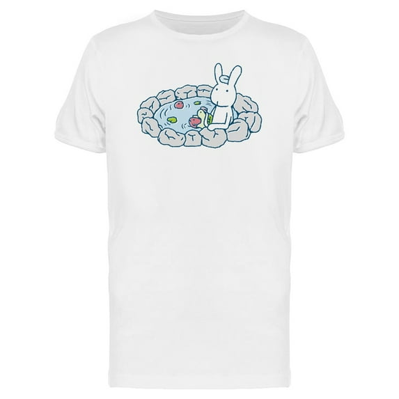 Bunny, Turtle & Fish Taking Bath T-Shirt Men -Image by Shutterstock, Male Medium