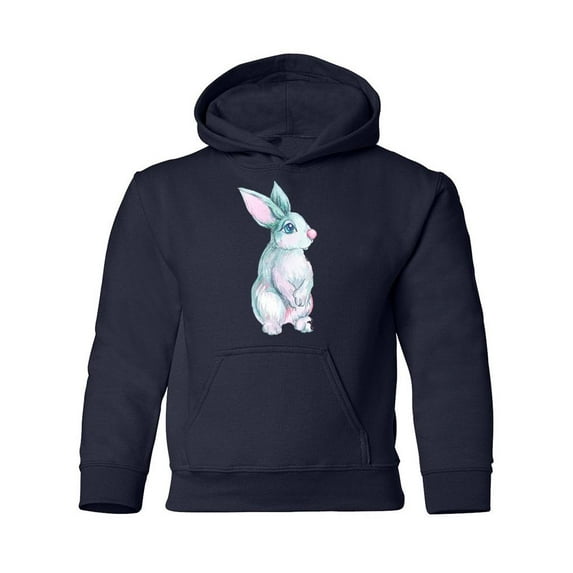 Bunny Watercolor Style Hoodie Juniors -Image by Shutterstock,  x-Large
