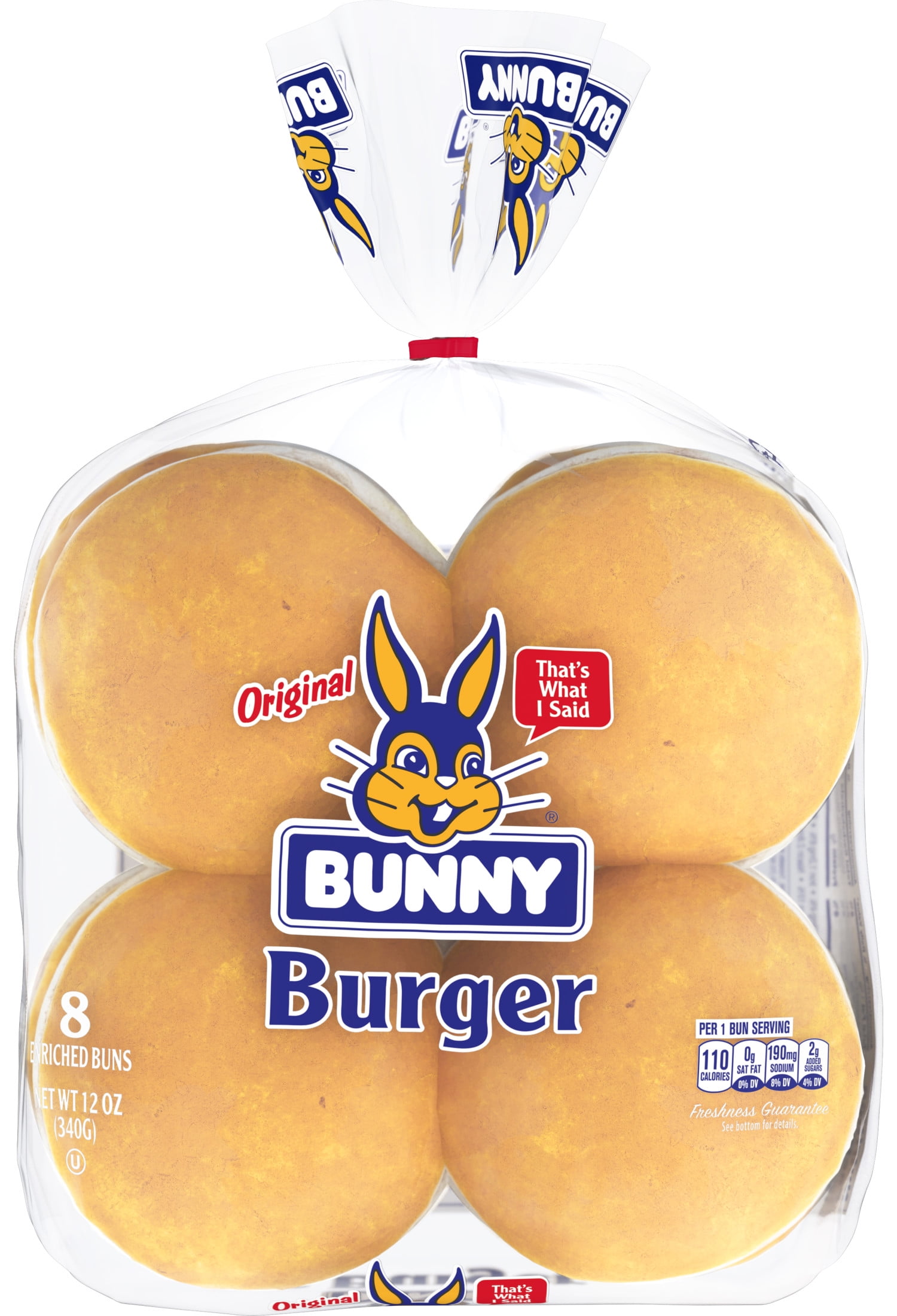 Bunny White Burger Buns, 12 oz, 8 Count - Walmart.com