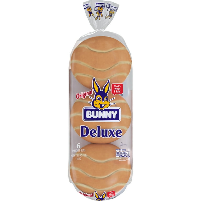 bunbun⭐︎ Bunny White Deluxe Buns, 16 oz, 6 Count - Walmart.com