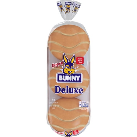 Bunny White Deluxe Buns, 16 oz, 6 Count