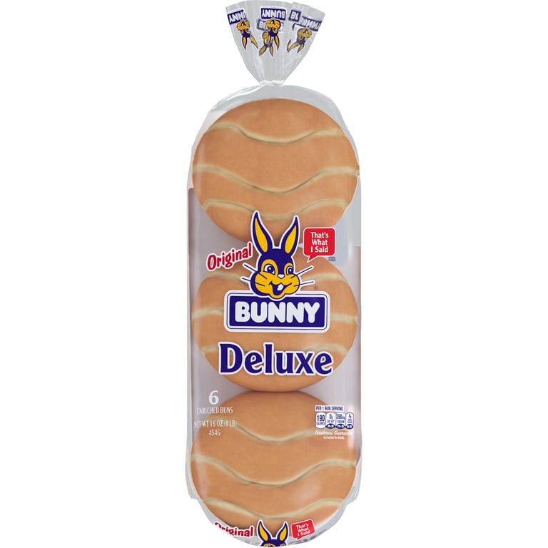 bunbun Bunny White Deluxe Buns, 16 oz, 6 Count - Walmart.com