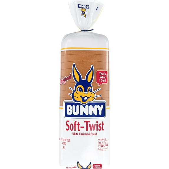 Bunny White Soft-Twist Bread, 16 oz