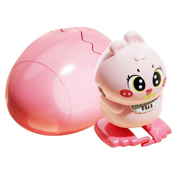 Wind Up Toys- Clockwork Animal Figure | Jumping Egg Hatching Rabbit Walking Assembly Plaything | Cute Mechanical Fun for Party Favors Classroom Rewards and Daily Play Easter Basket Stuffers