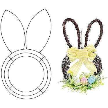 Cross Wreath Frame 6-Pack Rabbit Wire Wreath Frames - 16" Metal DIY Craft Forms For Easter/Floral Decor Floral Cross