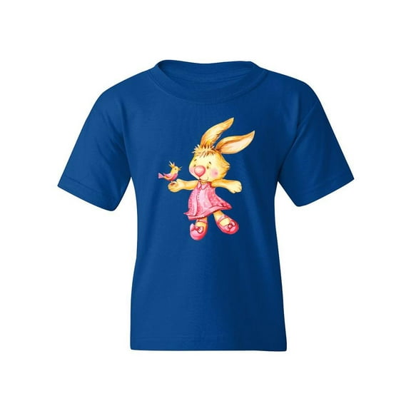 Bunny With A Bird T-Shirt Juniors -Image by Shutterstock,  Medium