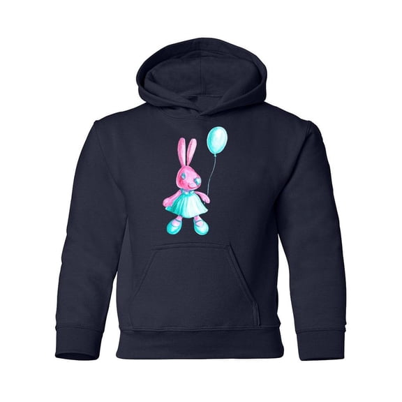 Bunny With Balloon Hoodie Juniors -Image by Shutterstock, Small