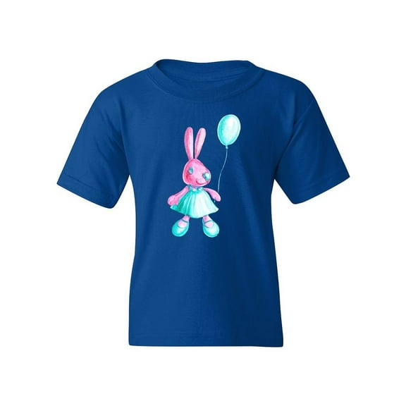 Bunny With Balloon T-Shirt Juniors -Image by Shutterstock, Medium