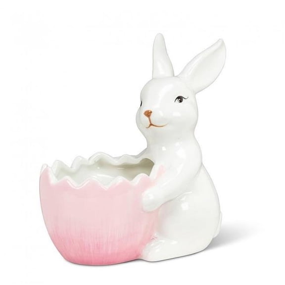MDR Trading Inc. AB-27-SPRINGTIME-007_Q01 Bunny With Egg Bowl Or Planter