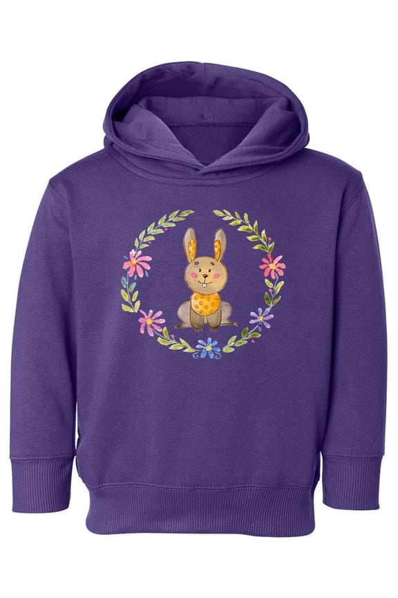 Bunny With Floral Wreath Hoodie Toddler -Image by Shutterstock, 5 Toddler